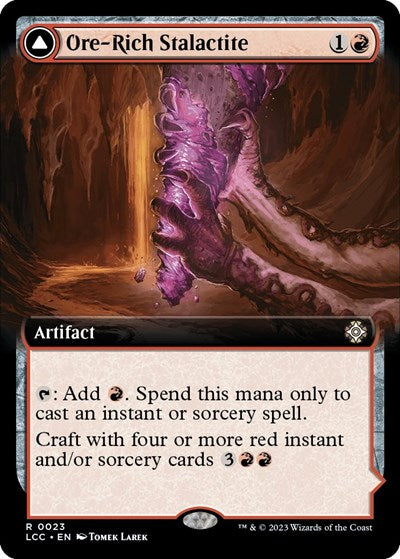 Ore-Rich Stalactite (Extended Art) (Commander: The Lost Caverns of Ixalan) Light Play Foil