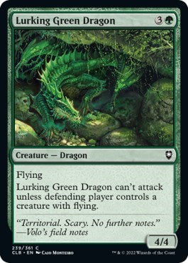 Lurking Green Dragon (Commander Legends: Battle for Baldur's Gate) Light Play Foil