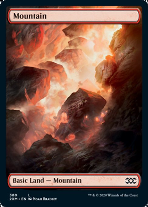 Mountain (380) (Double Masters) Light Play Foil