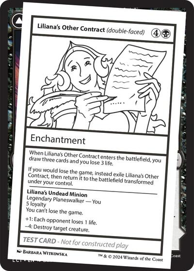 Liliana's Other Contract (double-faced) (Mystery Booster 2 Playtest Cards) Near Mint