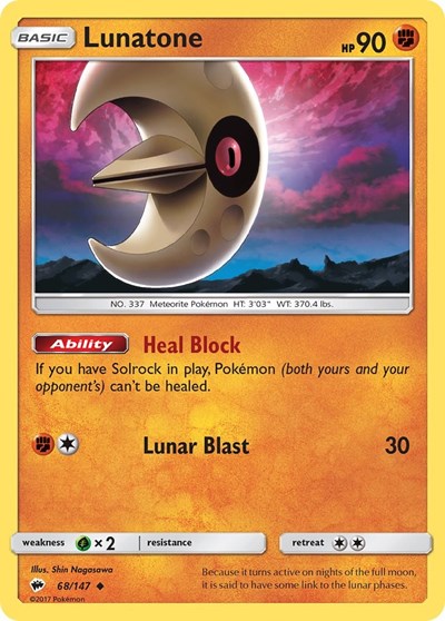 Lunatone (SM - Burning Shadows) Near Mint