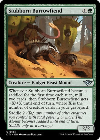 Stubborn Burrowfiend (Outlaws of Thunder Junction) Near Mint Foil