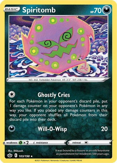 Spiritomb (SWSH06: Chilling Reign) Near Mint Reverse Holofoil