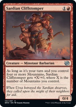 Sardian Cliffstomper (The Brothers' War) Near Mint Foil