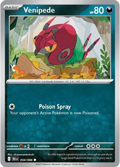 Venipede (SV: Black Bolt) Near Mint