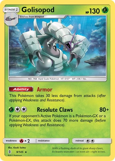 Golisopod (SM - Guardians Rising) Near Mint Reverse Holofoil
