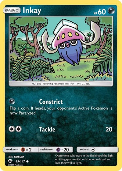 Inkay (SM - Burning Shadows) Near Mint