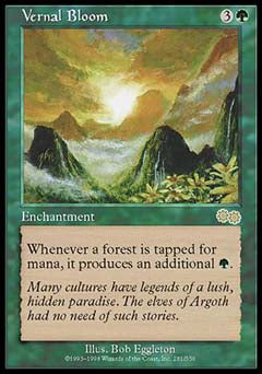 Vernal Bloom (Urza's Saga) Light Play