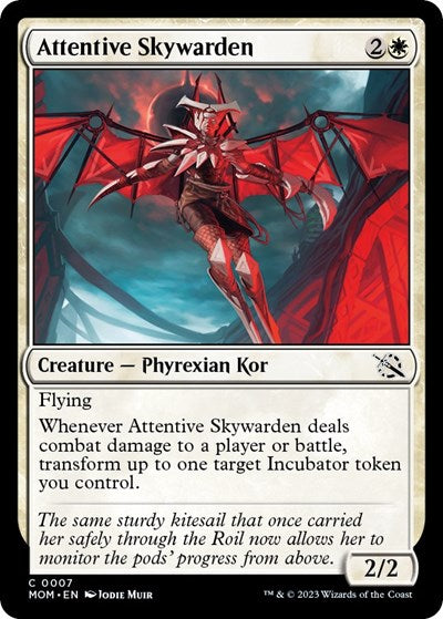 Attentive Skywarden (March of the Machine) Near Mint Foil