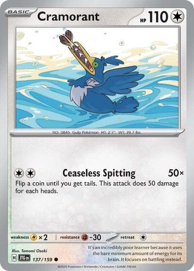 Cramorant (SV09: Journey Together) Near Mint Reverse Holofoil