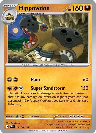 Hippowdon (SV10: Destined Rivals) Near Mint Reverse Holofoil