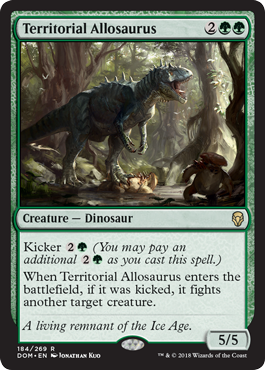 Territorial Allosaurus (Dominaria) Light Play