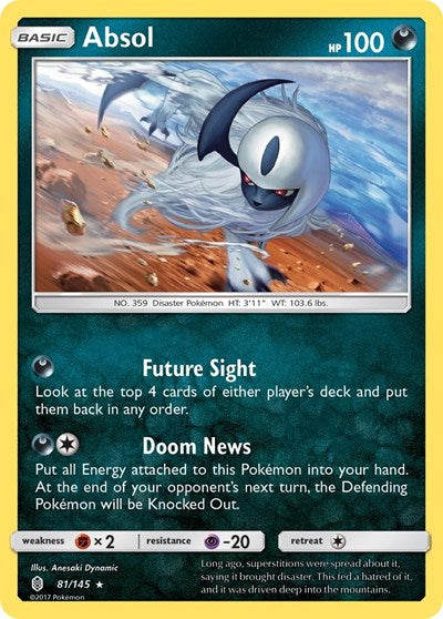 Absol (SM - Guardians Rising) Near Mint Holofoil