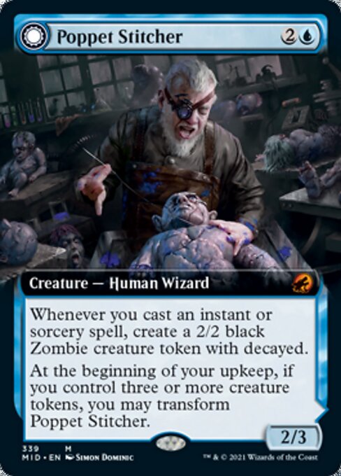 Poppet Stitcher / Poppet Factory (Extended Art) (Innistrad: Midnight Hunt) Light Play