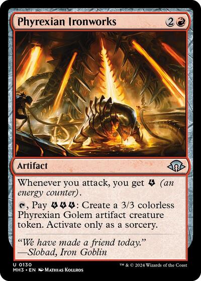 Phyrexian Ironworks (Modern Horizons 3) Light Play Foil