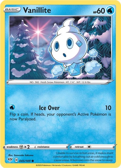 Vanillite (SWSH03: Darkness Ablaze) Near Mint