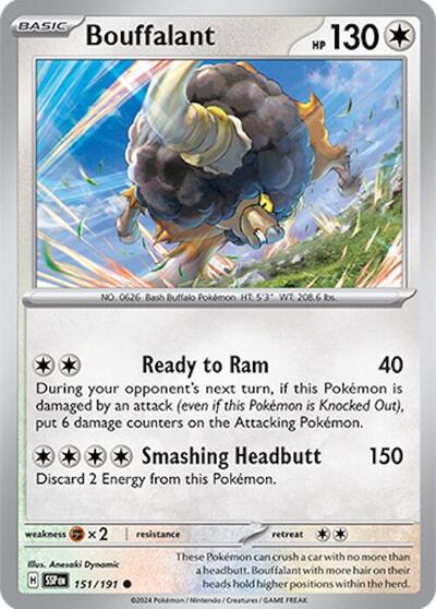 Bouffalant (SV08: Surging Sparks) Near Mint Reverse Holofoil