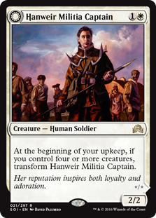 Hanweir Militia Captain (Westvale Cult Leader) (Shadows Over Innistrad) Light Play