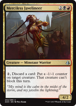 Merciless Javelineer (Amonkhet) Light Play Foil
