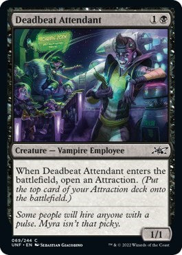 Deadbeat Attendant (Unfinity) Light Play Foil