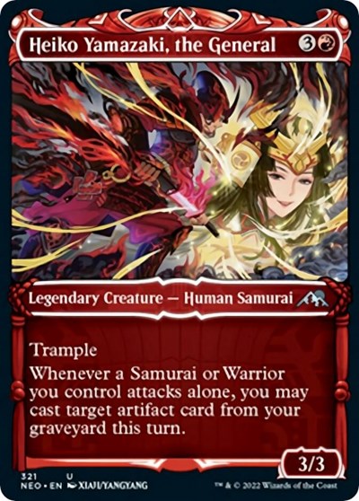 Heiko Yamazaki, the General (Showcase) (Kamigawa: Neon Dynasty) Light Play Foil