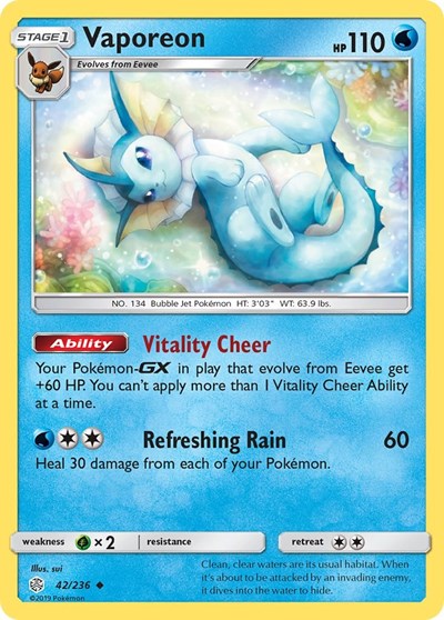 Vaporeon (SM - Cosmic Eclipse) Near Mint