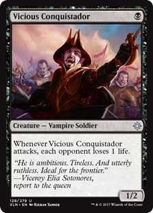 Vicious Conquistador (Ixalan) Light Play