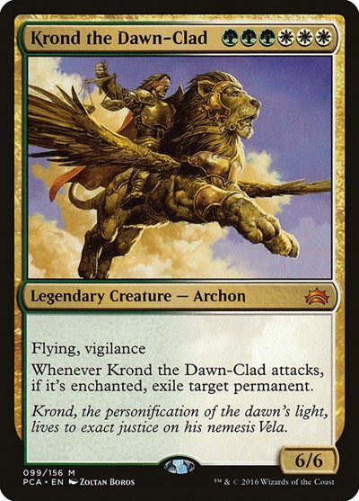 Krond the Dawn-Clad (Planechase Anthology) Light Play