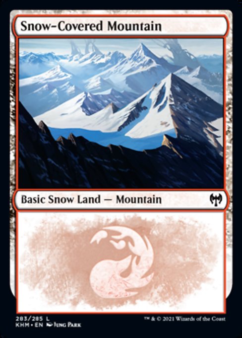 Snow-Covered Mountain (283) (Kaldheim) Light Play Foil