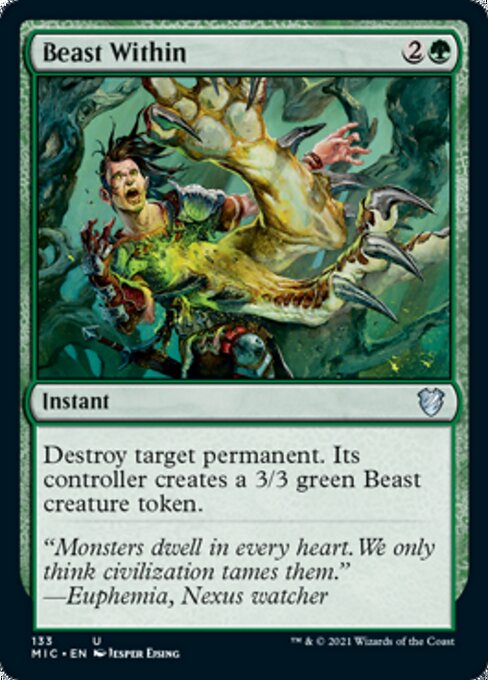 Beast Within (Commander 2021 Midnight Hunt) Light Play