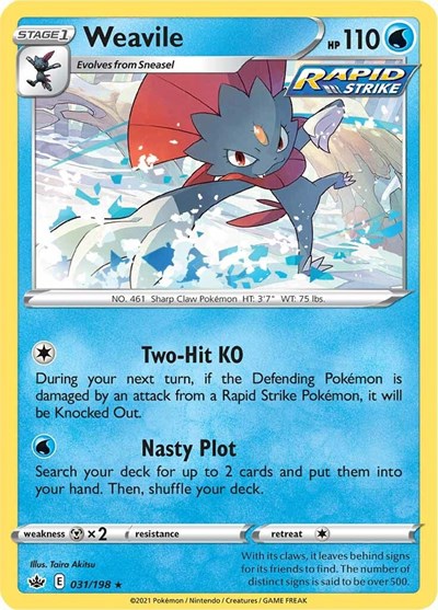 Weavile (SWSH06: Chilling Reign) Near Mint Reverse Holofoil