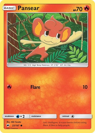 Pansear (SM - Burning Shadows) Near Mint