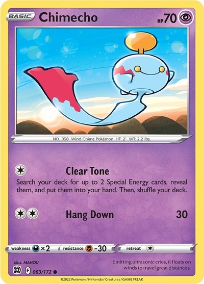 Chimecho (SWSH09: Brilliant Stars) Near Mint Reverse Holofoil