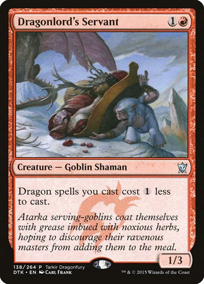 Dragonlord's Servant (Promos: Tarkir Dragonfury) Light Play