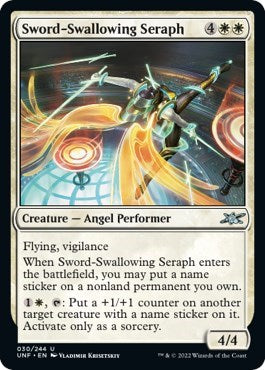 Sword-Swallowing Seraph (Unfinity) Light Play Foil