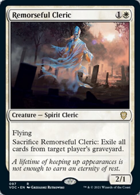 Remorseful Cleric (Commander 2021 Crimson Vow) Light Play