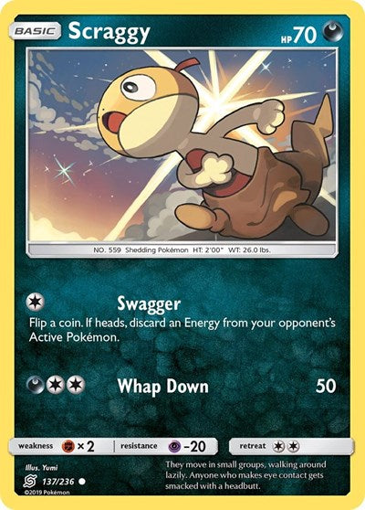 Scraggy (SM - Unified Minds) Near Mint Reverse Holofoil