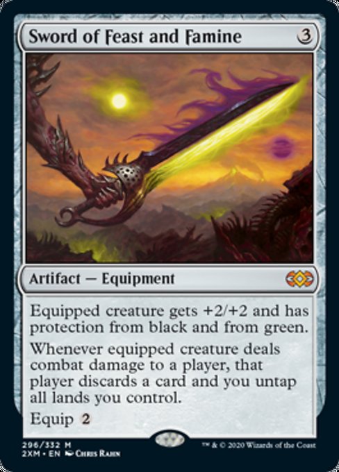Sword of Feast and Famine (Double Masters) Light Play