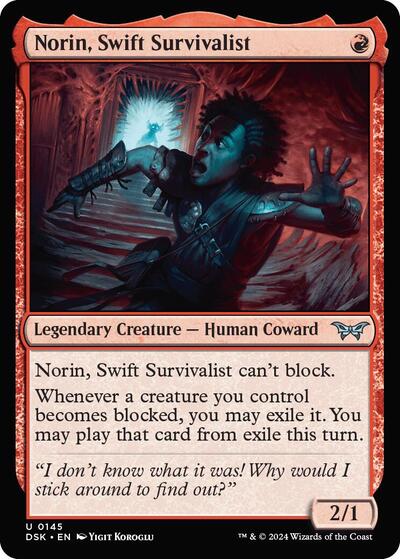 Norin, Swift Survivalist (0145) (Duskmourn: House of Horror) Near Mint Foil