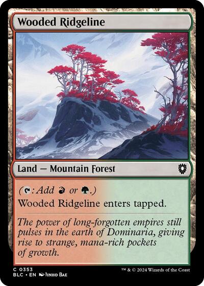 Wooded Ridgeline (Commander: Bloomburrow) Light Play