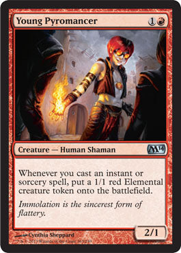 Young Pyromancer (Magic 2014 Core Set) Light Play