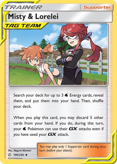 Misty & Lorelei (SM - Cosmic Eclipse) Near Mint Reverse Holofoil