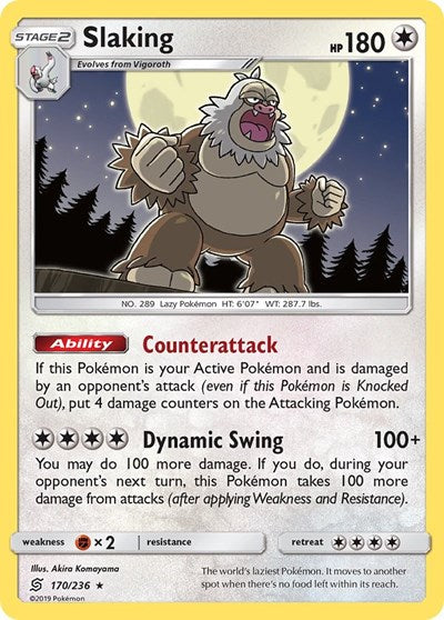 Slaking (SM - Unified Minds) Near Mint Reverse Holofoil