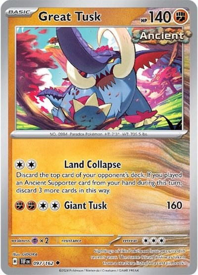 Great Tusk - 097 (SV05: Temporal Forces) Near Mint