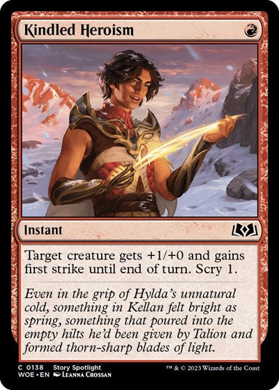 Kindled Heroism (Wilds of Eldraine) Near Mint Foil