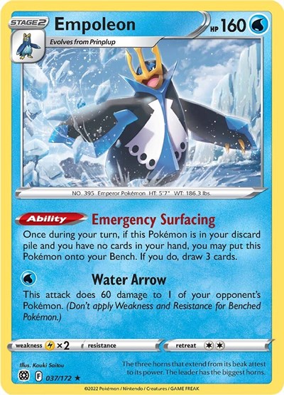 Empoleon (SWSH09: Brilliant Stars) Near Mint Reverse Holofoil