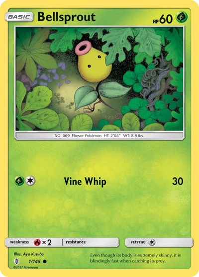 Bellsprout (SM - Guardians Rising) Near Mint Reverse Holofoil
