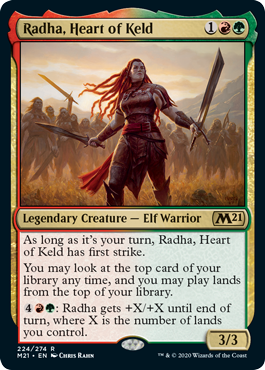 Radha, Heart of Keld (Magic 2021 Core Set) Light Play