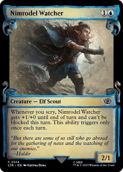 Nimrodel Watcher (Showcase Scrolls) (Universes Beyond: The Lord of the Rings: Tales of Middle-earth) Light Play