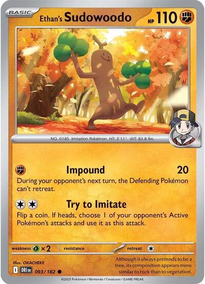 Ethan's Sudowoodo (SV10: Destined Rivals) Near Mint Reverse Holofoil